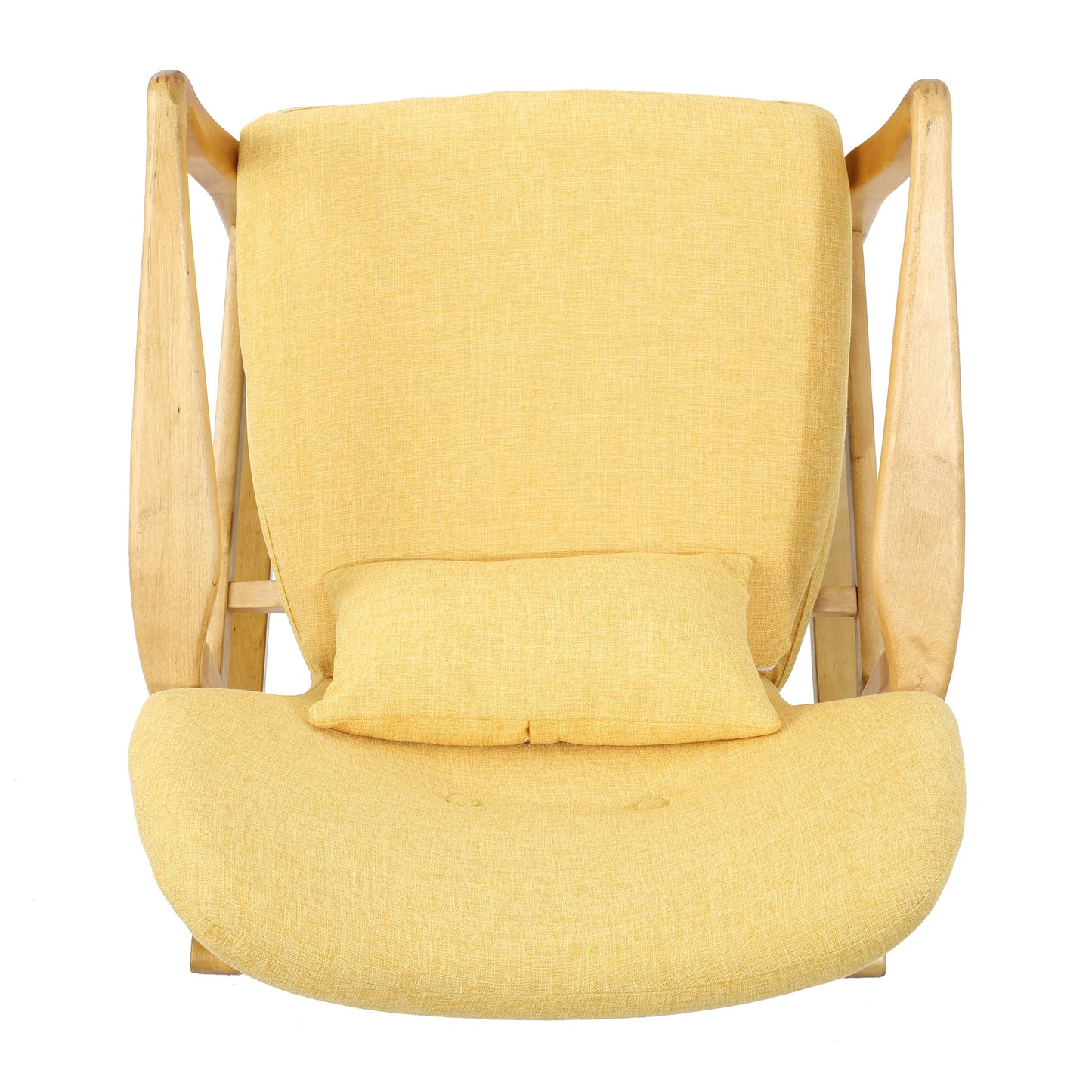 Arias Elegant Solid Wood Rocking Chair - Yellow