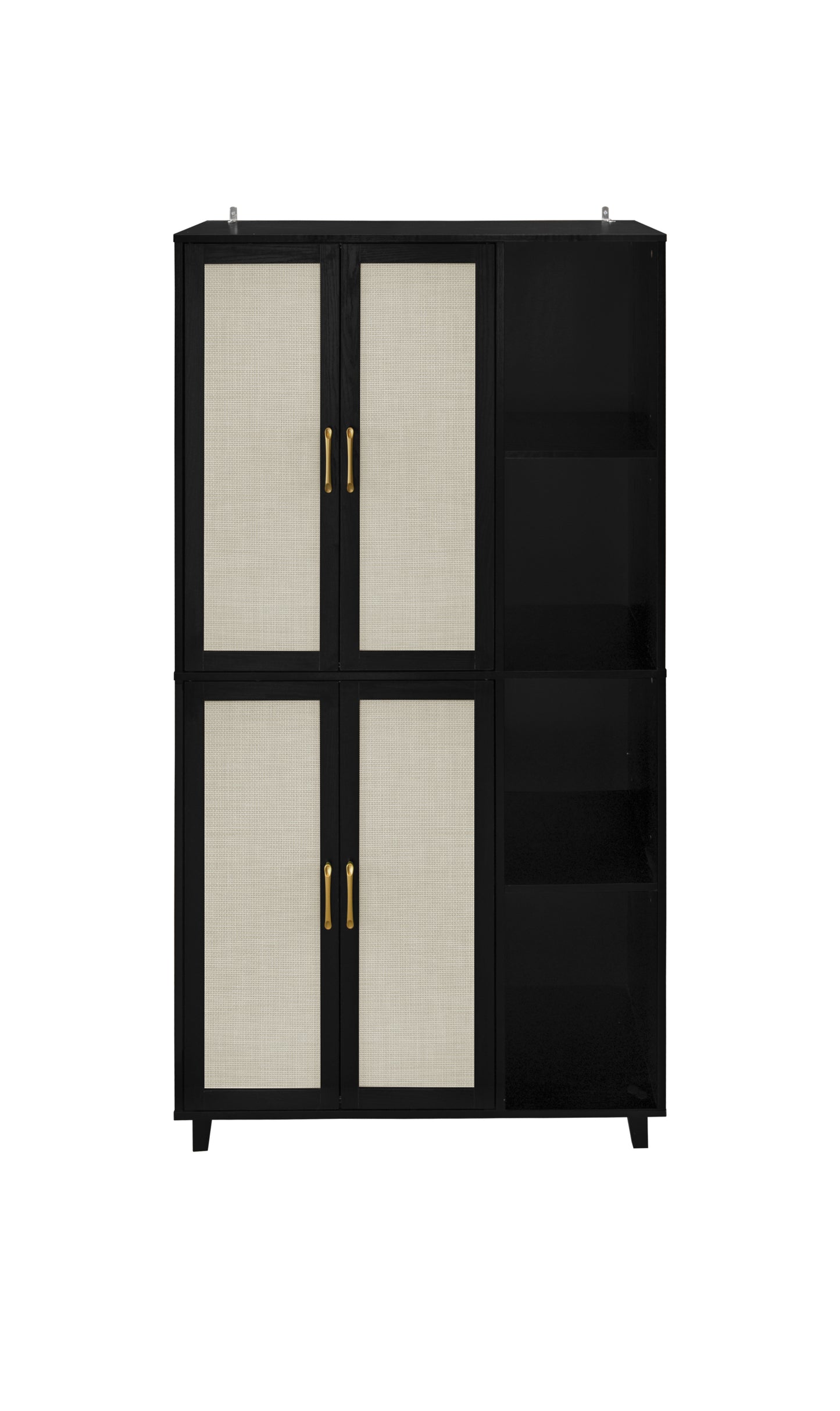 Acuna II 4 Door Storage Cabinet - Black