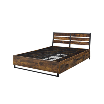 Juvanth Eastern King Bed w Storage - Oak