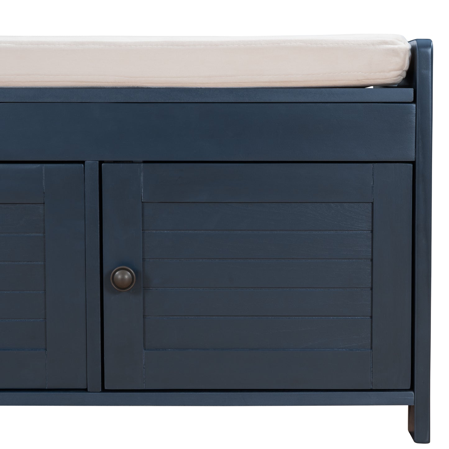 Trex Storage Bench with 3 Shutter Doors - Antique Navy