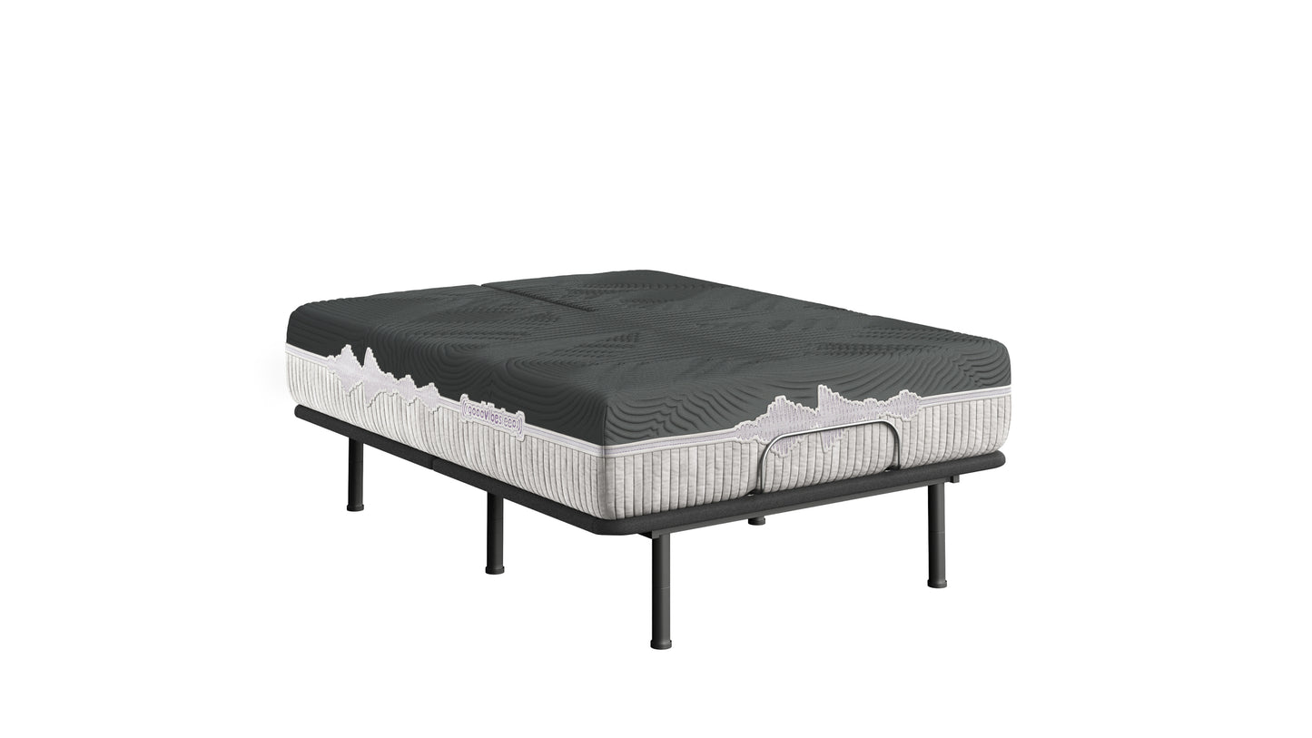 GoodVibeSleep Ease Flex Head Mattress and Adjustable Base - King