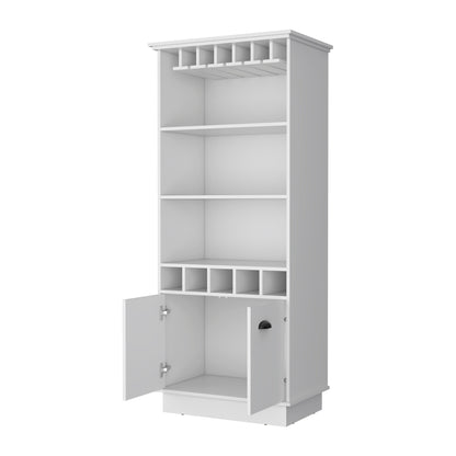 Claire Glassware Rack Bar Cabinet - White