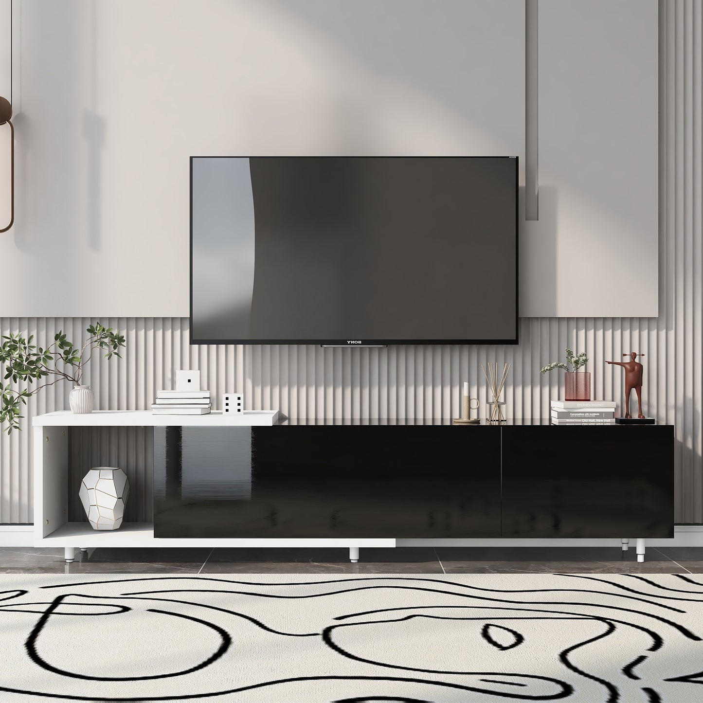 Legend Stylish TV Stand Cabinet - Black