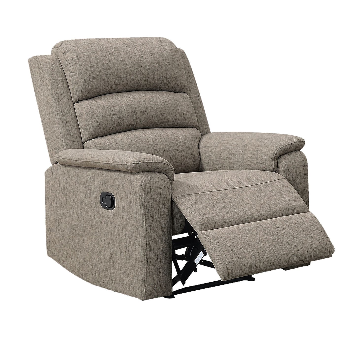 Burlap Fabric Motion Recliner - Light Brown