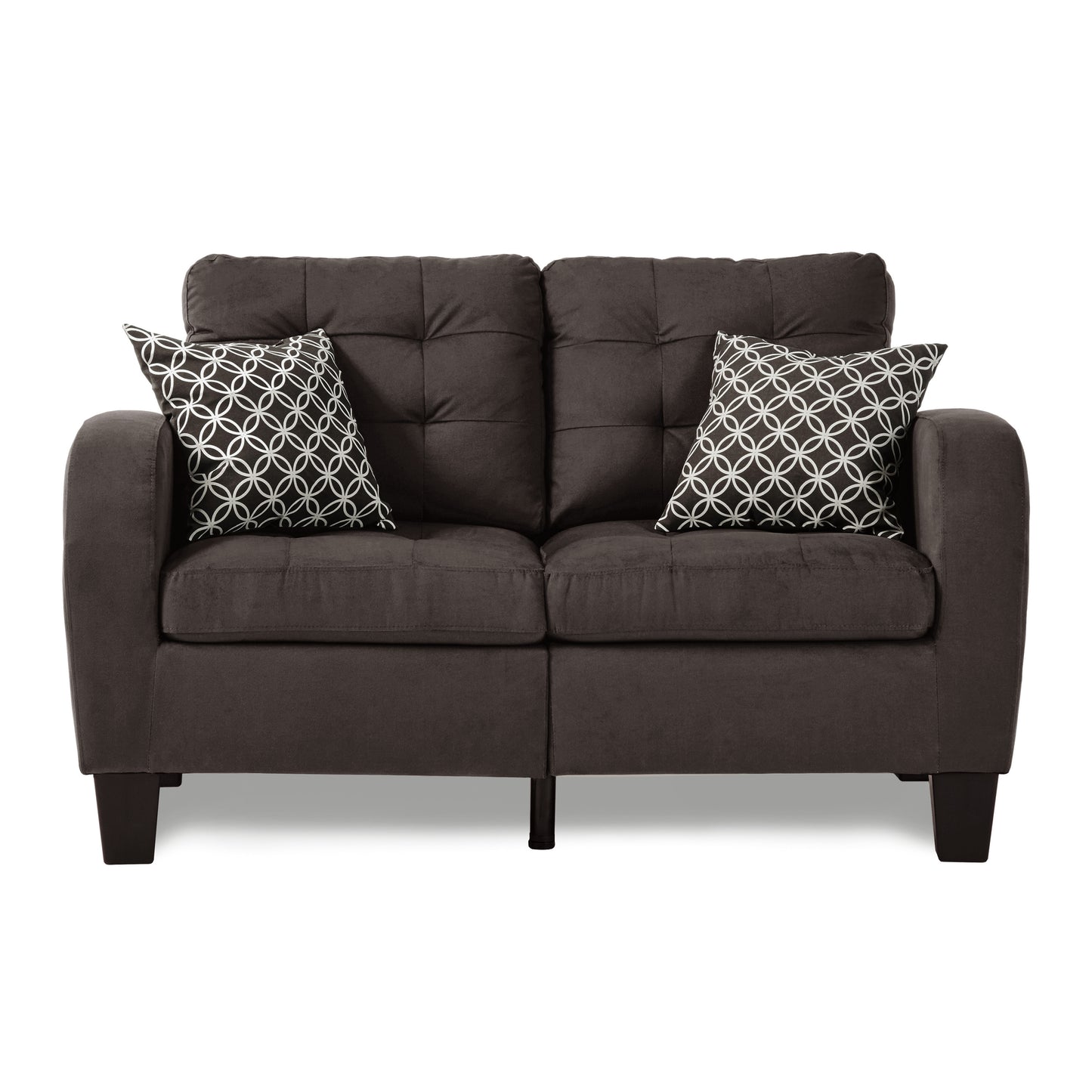 Ashton Fabric Loveseat - Chocolate