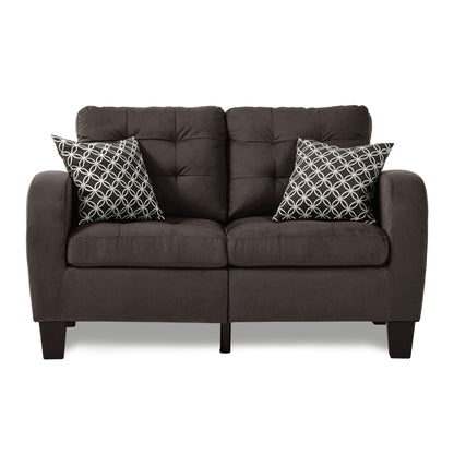 Ashton Fabric Loveseat - Chocolate