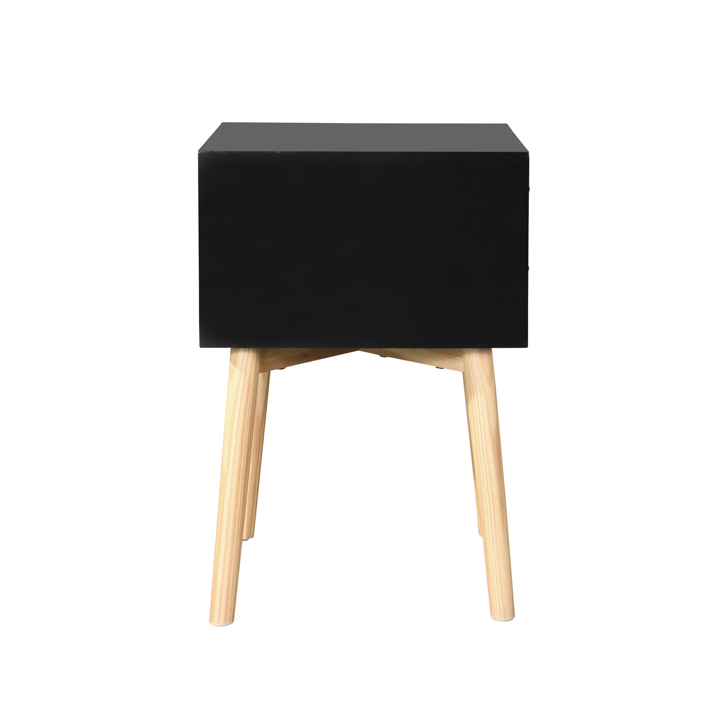 Tim Nightstand 2-Drawers - Black