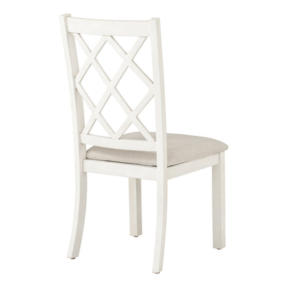 Janet Mid-Century Solid Wood Dining Chairs (Set of 4) - Beige