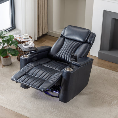 Comfort Max 270 Degree Swivel Power Recliner - Blue