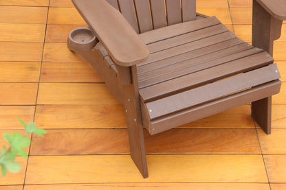 Tomi Patio Polystyrene Adirondack Chair - Brown