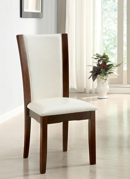 Tova Dining Chair (Set of 2) - White+Dark Cherry