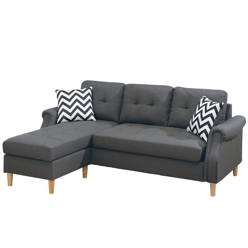 Carmen Corner Reversible Sectional Sofa - Gray