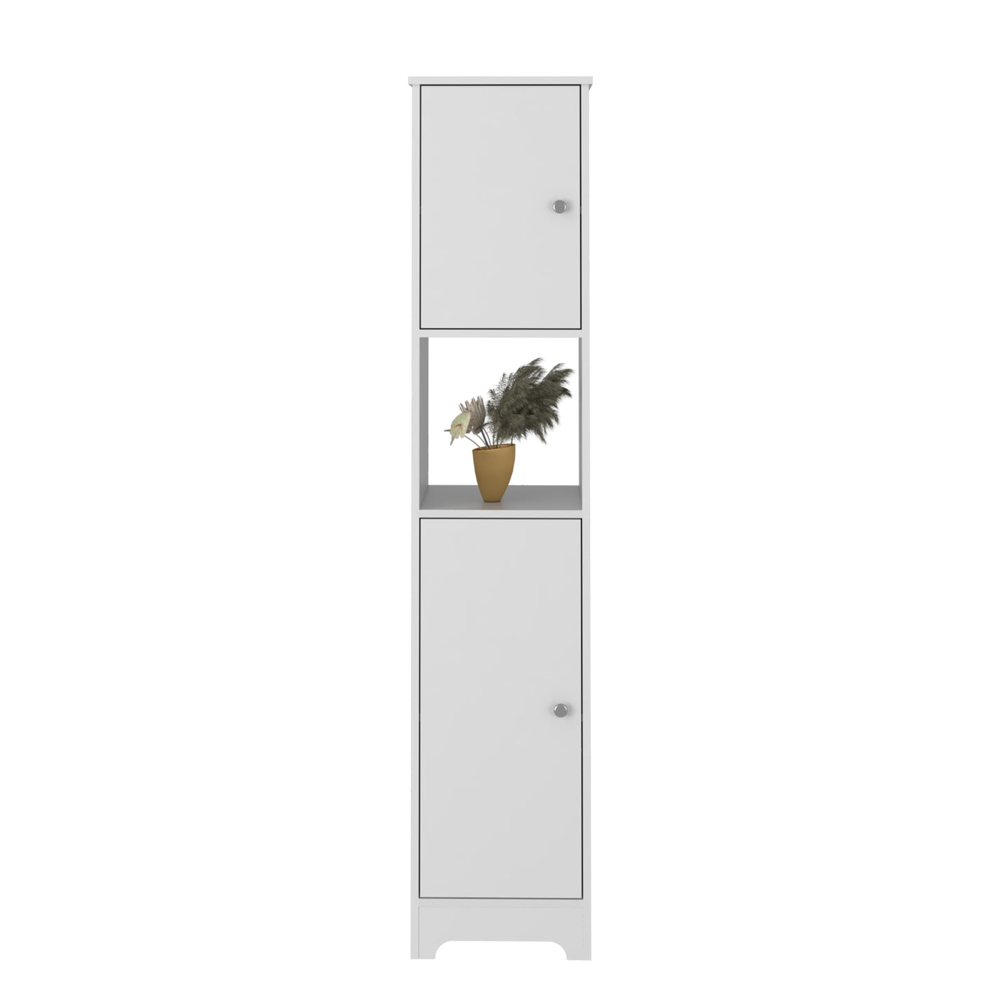 Orion Linen Cabinet  Four Interior Shelves - White