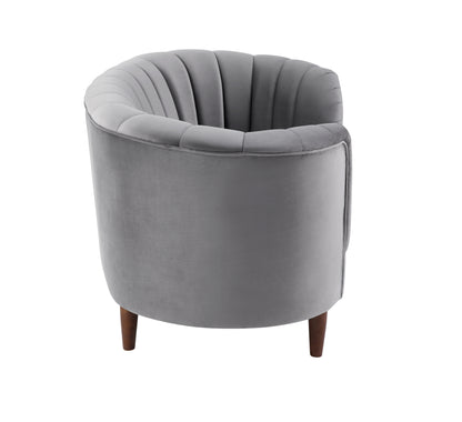 Millephri Velvet Loveseat - Gray