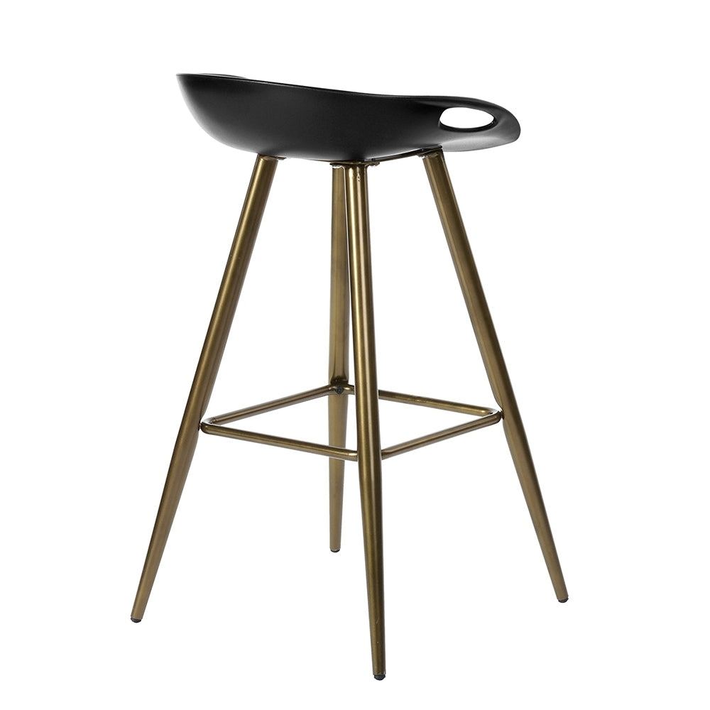 Bak Bar & Counter Stool - Black & Gold Set of 2