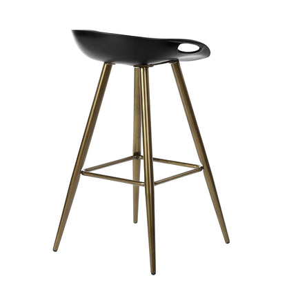 Bak Bar & Counter Stool - Black & Gold Set of 2