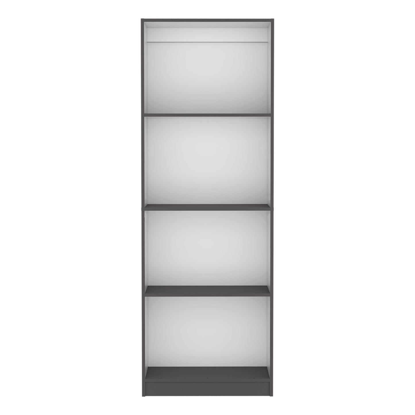 Abo Bookcase Cabinet with 4-Shelf - Gray