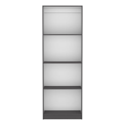 Abo Bookcase Cabinet with 4-Shelf - Gray