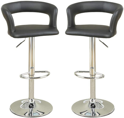 Enox Adjustable Heigh Bar Stool  - Black Set of 2