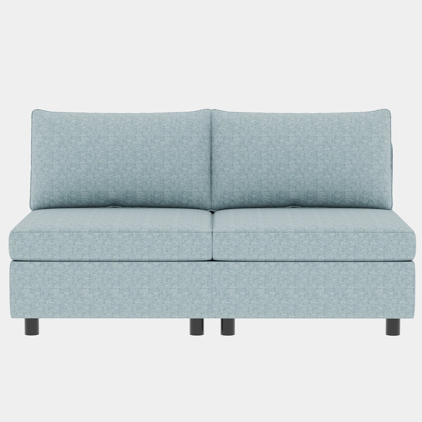 Keen Loveseat  With Ottoman - Blue