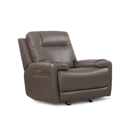 Zarno Genuine Leather Power Recliner  - Tan