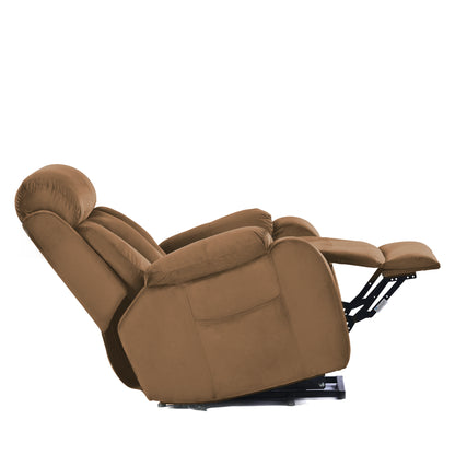 Rios Velvet Lift Chair Recliner - Brown