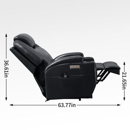 Adell Power Lift Recliner Chair with Heat and Massage - Black