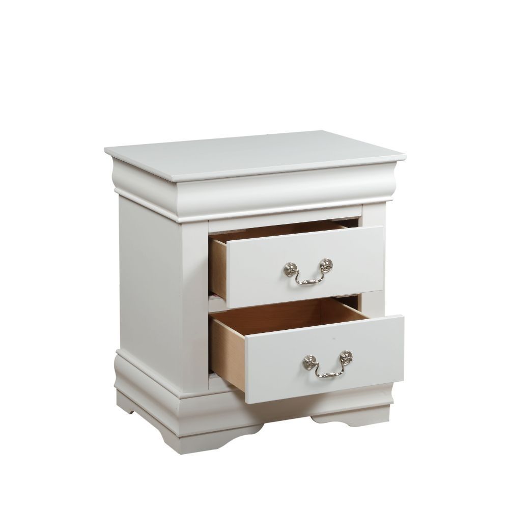 Louis Philippe Nightstand - White