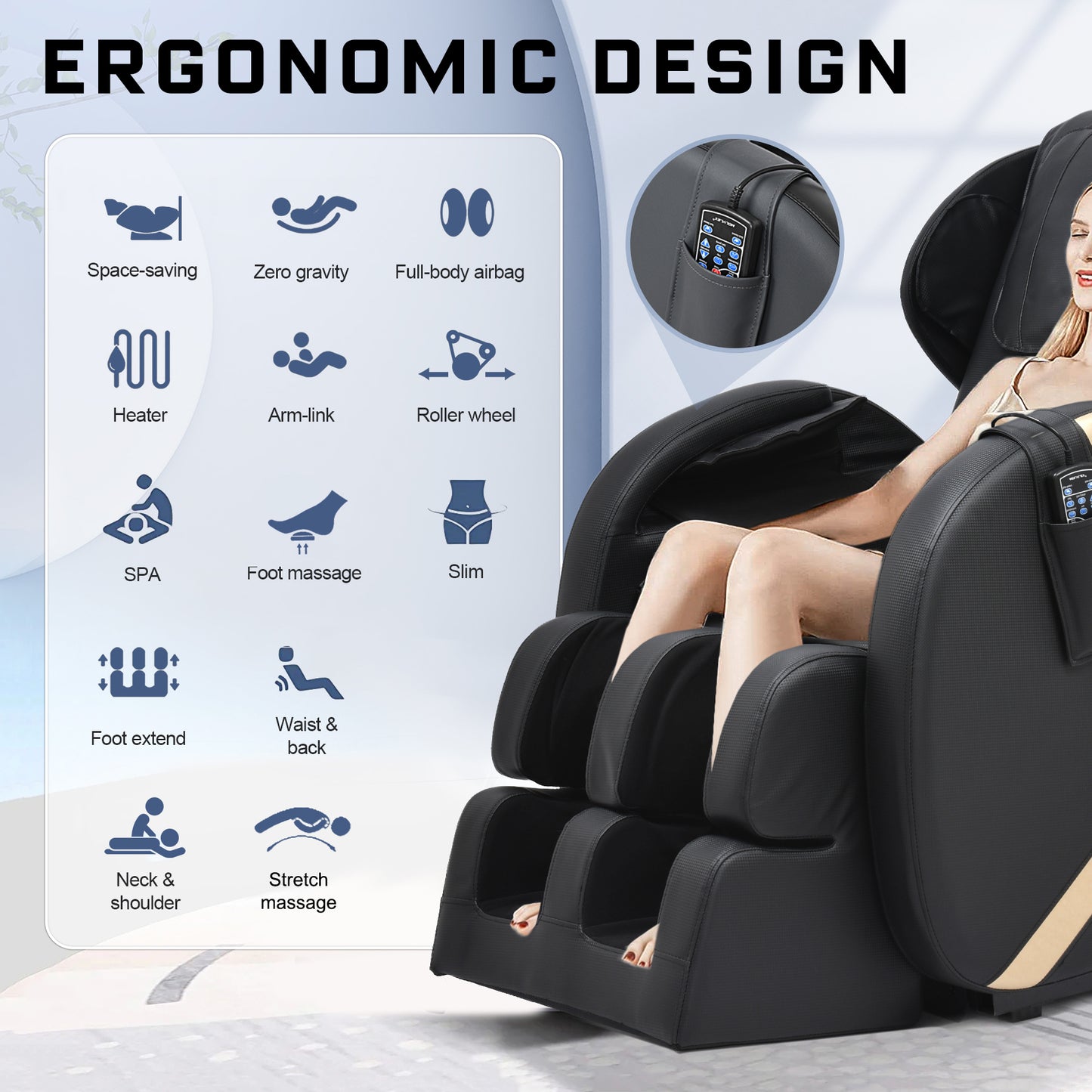 Vo Massage Recliner with Zero Gravity Full Body Air Pressure