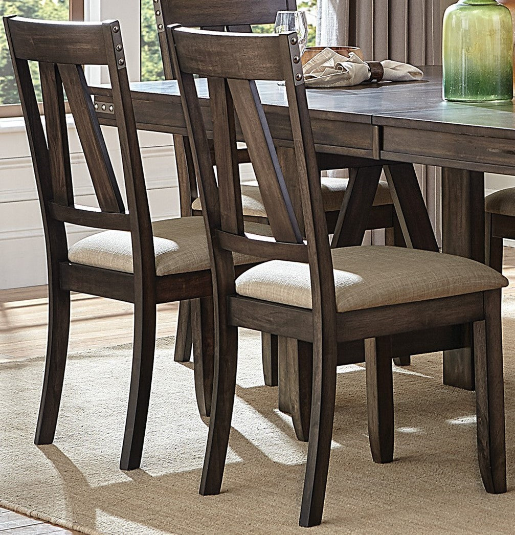 Suma 7pc Set Dining Table with Self-Storing Butterfly Leaf and 6x Side Chairs