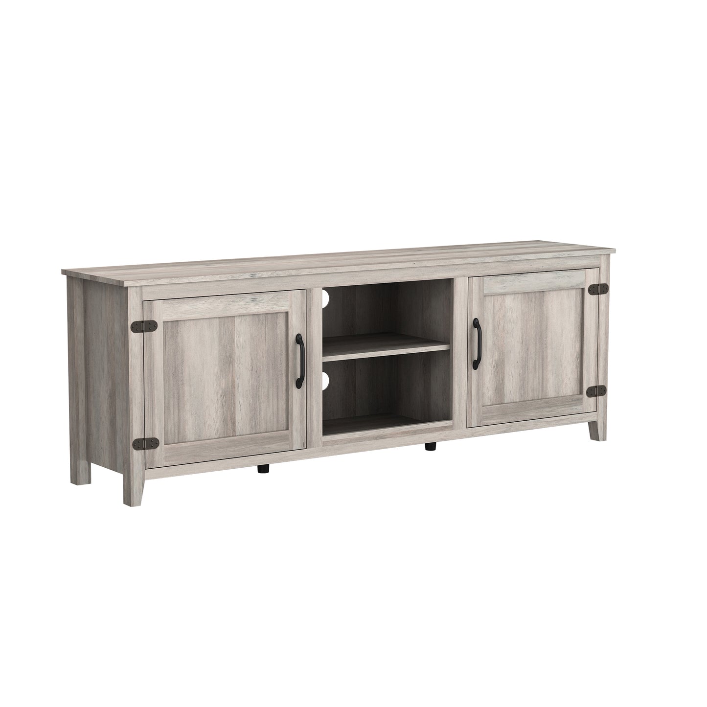 Riv Tradition TV Stand Storage Media Console - Grey