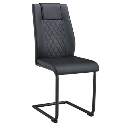 Skye Dining Chair Black Metal Leg (Set of 4) - Black