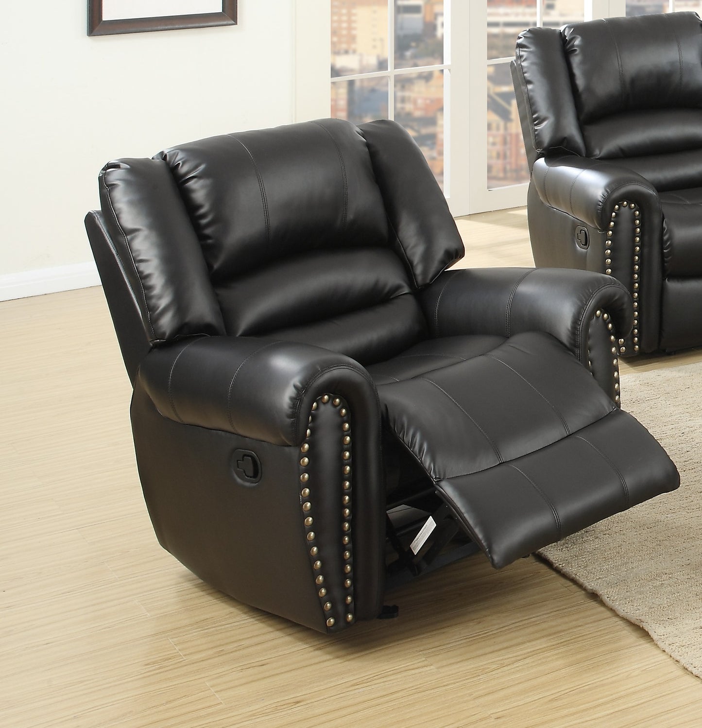 Franklin Manual Motion Recliner Chair - Black