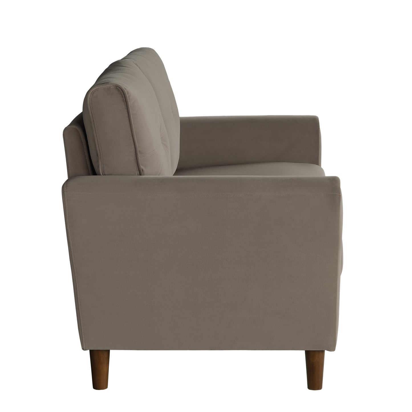 Astoria Velvet Loveseat - Brown