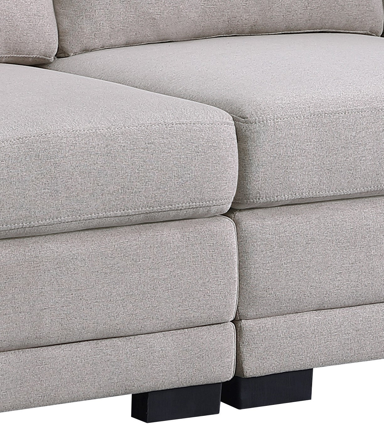 Kristin Fabric Loveseat - Light Gray