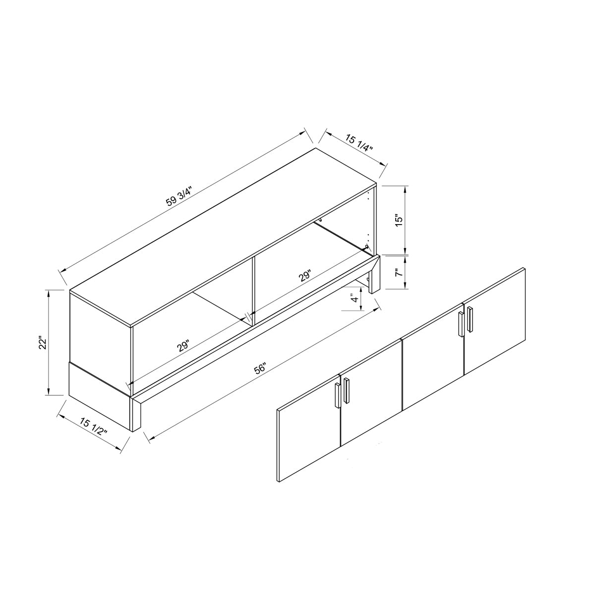 Ovena TV Stand - White