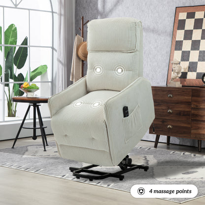 Fraser Electric Recliner Chair - Beige