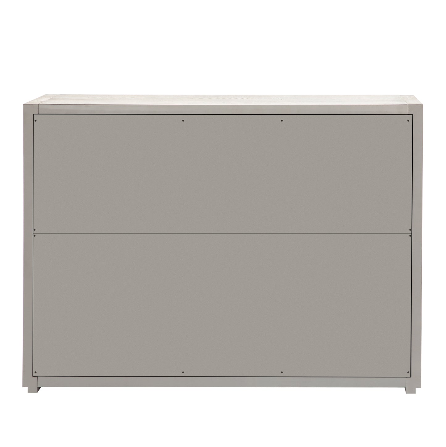 Cina Storage Cabinet with Tempered Glass - Gray