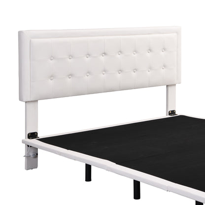 Omi Queen Floating Bed Frame w Motion Activated Night Lights -White