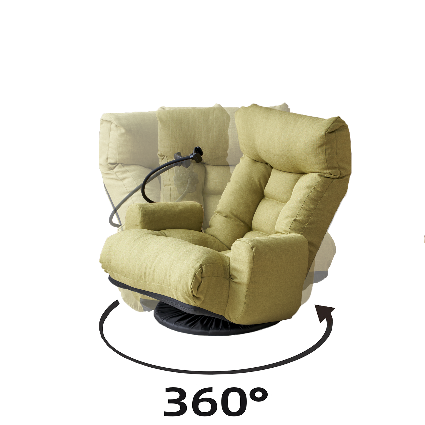 Lawson Adjustable Head and Waist Rotatable Sofa Chair - Green