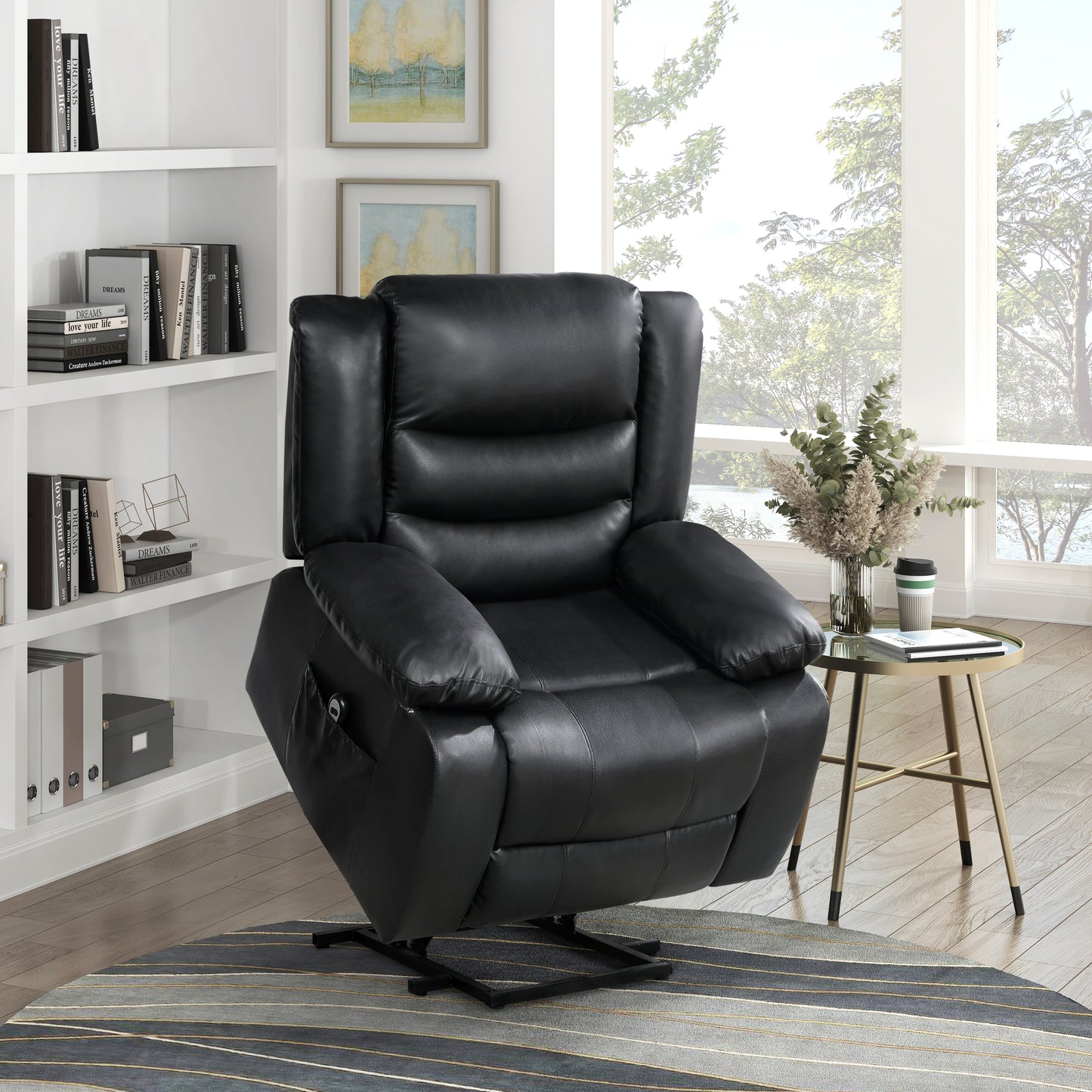 Vada Power Lift Recliner Chair - Black