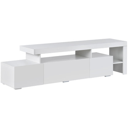 Lancer Modern Style LED Lights TV Cabinet - White