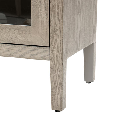 Zacko Wood Storage Cabinet - Gray