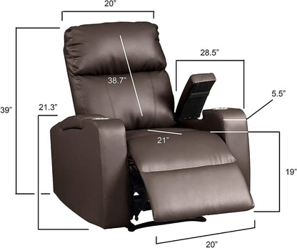 Aliza Modern Power Recliner Chair - Espresso