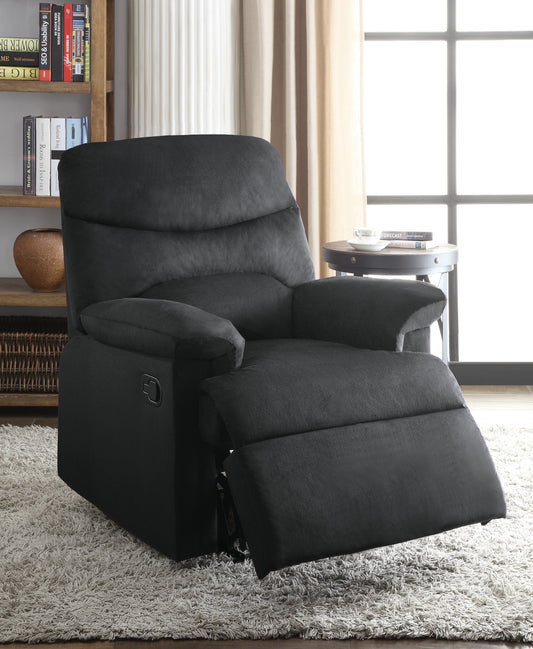 Luciana Recliner with Pillow Top Arm - Black