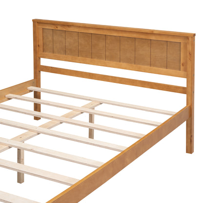 Rhoda Full Size Platform Bed Frame - Oak