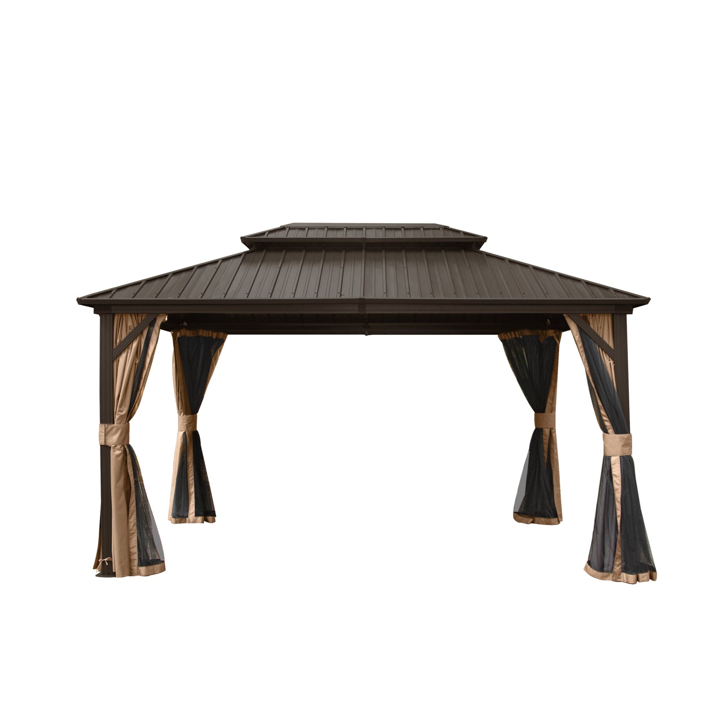 Genesis 10 X 12 ft Hardtop Gazebo - Brown