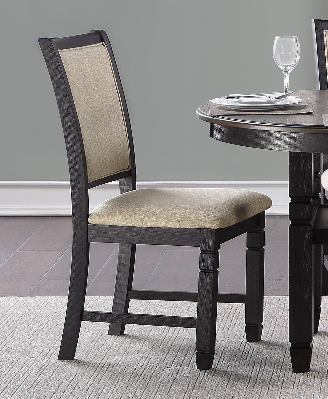 Rex Dining Chair  (Set of 2) - Black