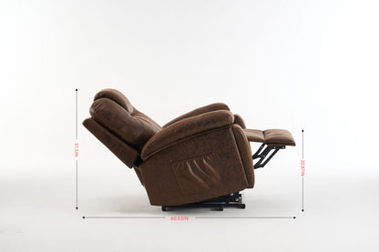 Rocha Power Lift Recliner Chair with Massage - Brown