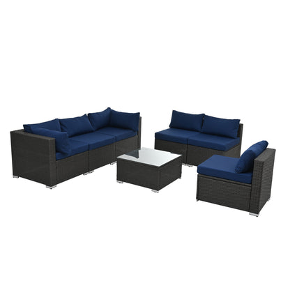 Vito Outdoor Patio Seating Set - Blue